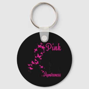I Wear Pink for My Mom Breast Cancer Awareness Wom Keychain