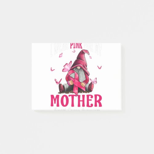 I Wear Pink For My Mother Breast Cancer Awareness Post_it Notes