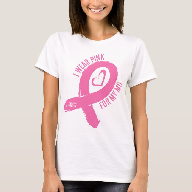 I Wear Pink For My Mother In Law T-Shirt (Front)