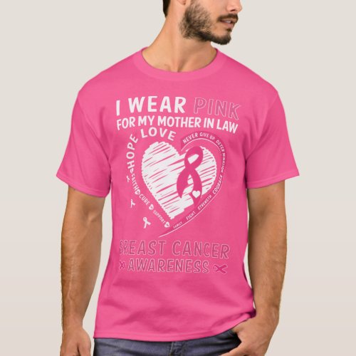 I Wear Pink For My Mother In Law T_Shirt