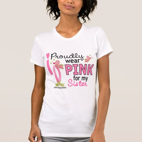 I Wear Pink For My Sister 27 Breast Cancer T_Shirt