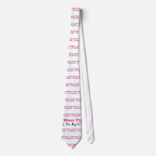 I Wear Pink For My Wife Neck Tie