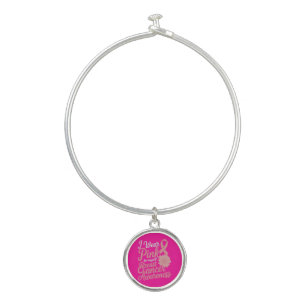  I Wear Pink for Myself – Breast Cancer Awareness  Bangle Bracelet
