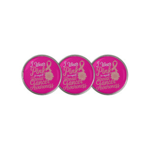 I Wear Pink for Myself – Breast Cancer Awareness Golf Ball Marker