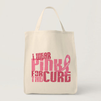 I Wear Pink For The Cure 6.4 Breast Cancer Tote Bag