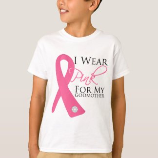I Wear Pink Godmother Breast Cancer T-Shirt