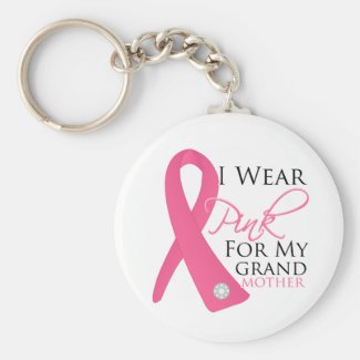 I Wear Pink Grandmother Breast Cancer Key Chains