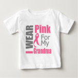 I Wear Pink Ribbon For My Grandma BREAST CANCER Baby T-Shirt