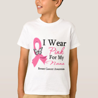 I Wear Pink Ribbon Nana Breast Cancer T-Shirt