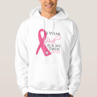 I Wear Pink Twin Sister - Breast Cancer Hoodie