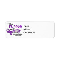 I Wear Purple 42 Husband Pancreatic Cancer Label