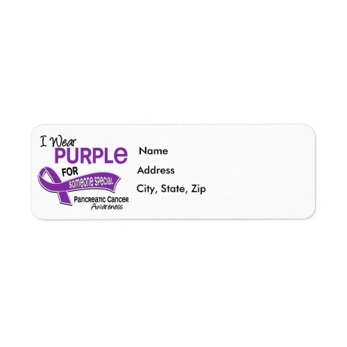 I Wear Purple 42 Someone Special Pancreatic Cancer Label