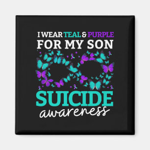 I Wear Purple And Teal For My Son Suicide Preventi Magnet
