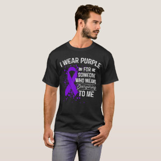 I Wear Purple - Awareness Purple Ribbon Gift T-Shirt