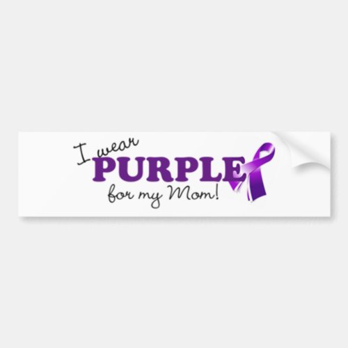 I Wear Purple Bumper Sticker