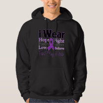 I Wear Purple Collage Hero - Pancreatic Cancer Hoodie