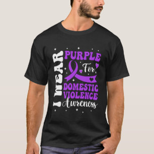 I Wear Purple Domestic Violence Awareness Men Wome T-Shirt