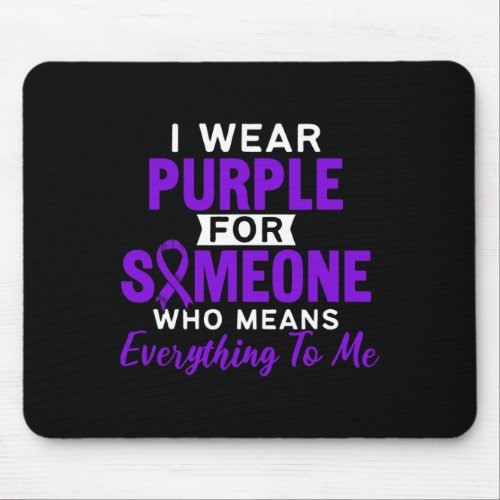I Wear Purple Epilepsy Epilepsia Epileptic Seizure Mouse Pad
