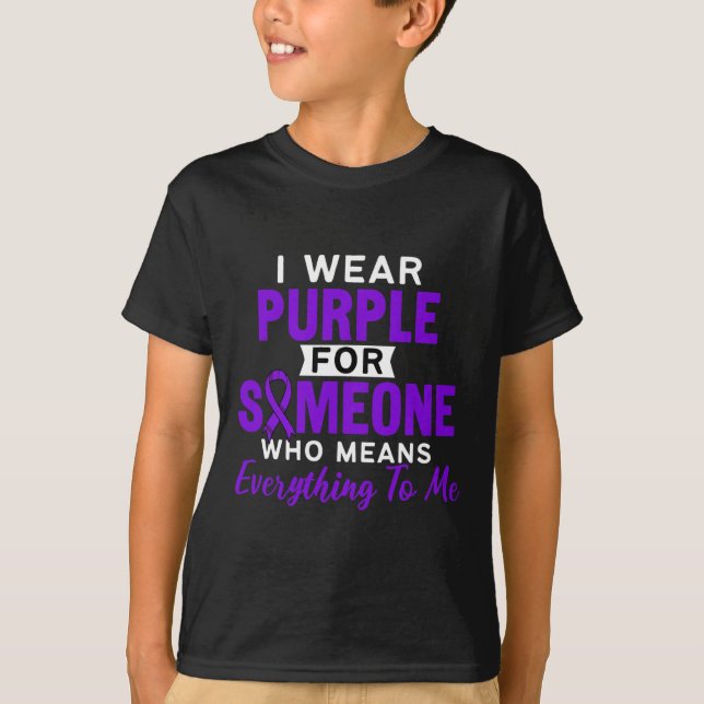 I Wear Purple Epilepsy Epilepsia Epileptic Seizure T-Shirt (Front)
