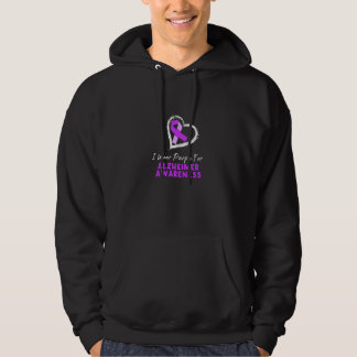 I Wear Purple For Alzheimer Awareness Hoodie