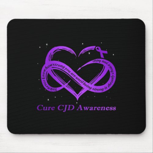 I Wear Purple For Cure Cjd Awareness Warrior  Mouse Pad