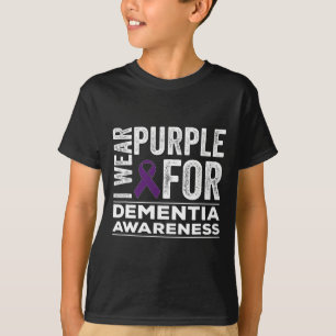I Wear Purple For Dementia Awareness Heimerheimer T-Shirt