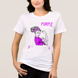 I Wear Purple For Dementia Heimers Awareness _1 Tri-Blend Shirt