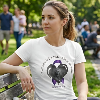 I Wear Purple for Elder Abuse Photo T-Shirt