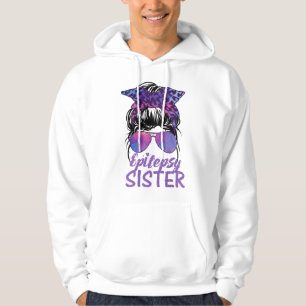 I Wear Purple For Epilepsy Awareness Epilepsy Sist Hoodie