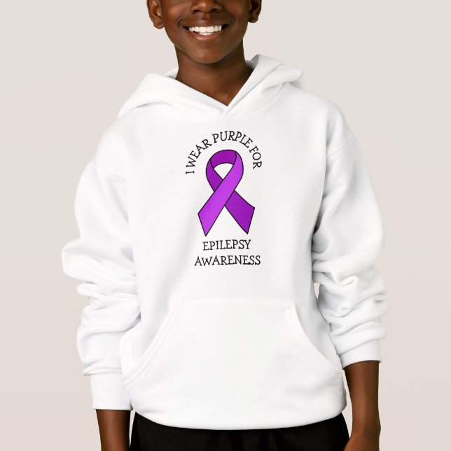 I Wear Purple for Epilepsy Awareness    Hoodie (Front)