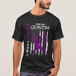I Wear Purple For Grandpa Pancreatic Cancer Awaren T-Shirt