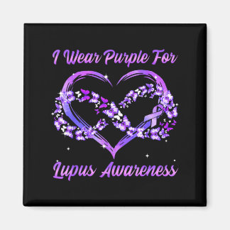 I wear purple for lupus awareness warrior fighter magnet