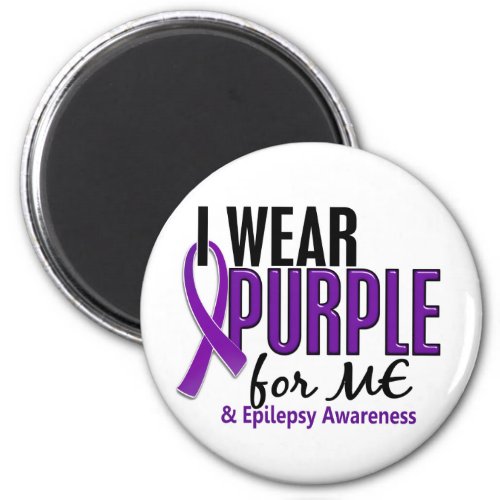 I Wear Purple For ME 10 Epilepsy Magnet