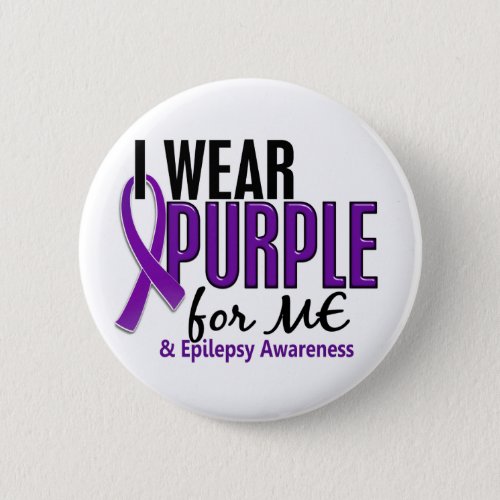 I Wear Purple For ME 10 Epilepsy Pinback Button