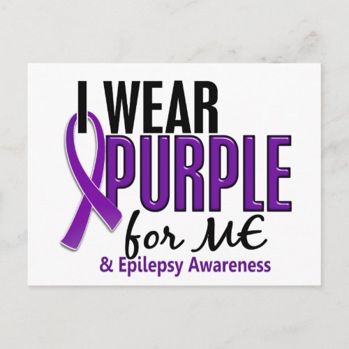 I Wear Purple For ME 10 Epilepsy Postcard