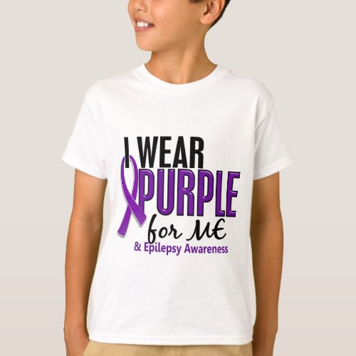 I Wear Purple For ME 10 Epilepsy T_Shirt