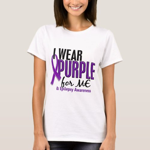 I Wear Purple For ME 10 Epilepsy T_Shirt