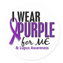 I Wear Purple For ME 10 Lupus Classic Round Sticker