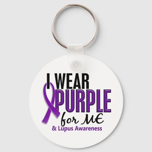 I Wear Purple For ME 10 Lupus Keychain