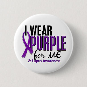 I Wear Purple For ME 10 Lupus Pinback Button