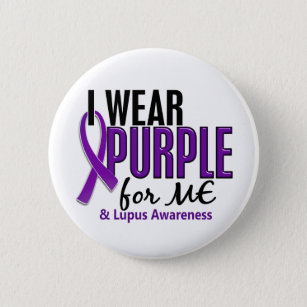 I Wear Purple For ME 10 Lupus Pinback Button