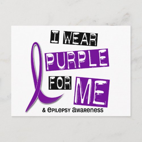 I Wear Purple For Me 37 Epilepsy Postcard