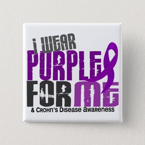 I Wear Purple For ME 6 Crohnâs Disease Pinback Button