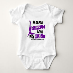 I Wear Purple For My Aunt 37 Epilepsy Baby Bodysuit