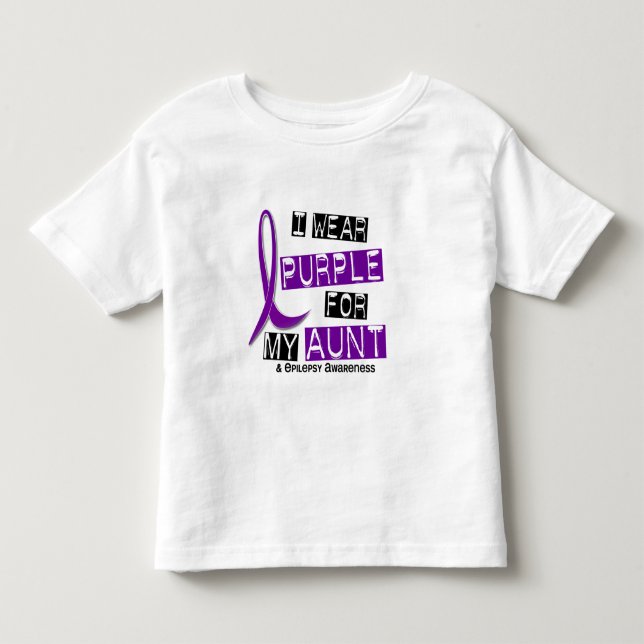 I Wear Purple For My Aunt 37 Epilepsy Toddler T-shirt (Front)