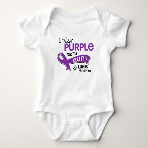 I Wear Purple For My Aunt 42 Lupus Baby Bodysuit