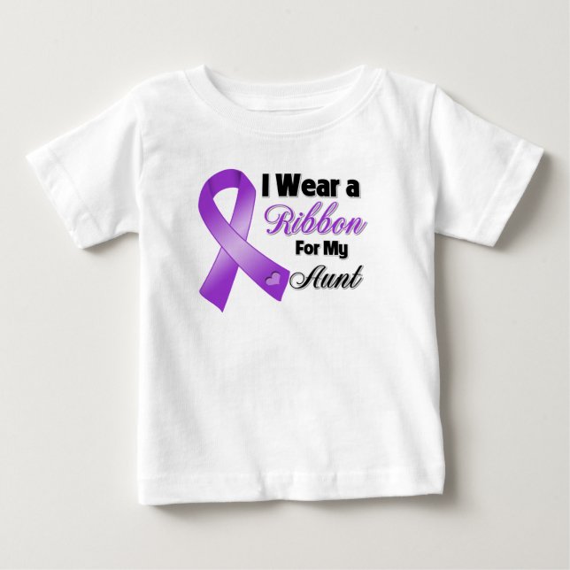 I Wear Purple For My Aunt Baby T-Shirt (Front)