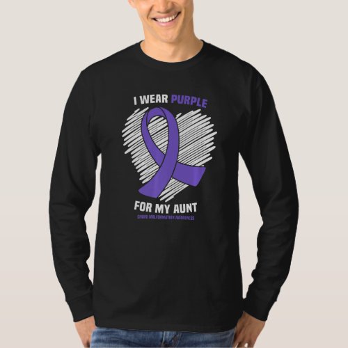 I Wear Purple For My Aunt Chiari Malformation Awar T_Shirt