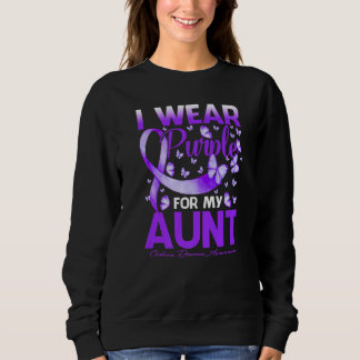 I Wear Purple For My Aunt Crohn's And Disease Awar Sweatshirt