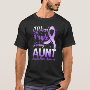 I Wear Purple For My Aunt Invisible Illness Awaren T-Shirt